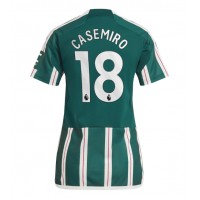 Camiseta Manchester United Casemiro #18 Segunda Equipación Replica 2023-24 para mujer mangas cortas